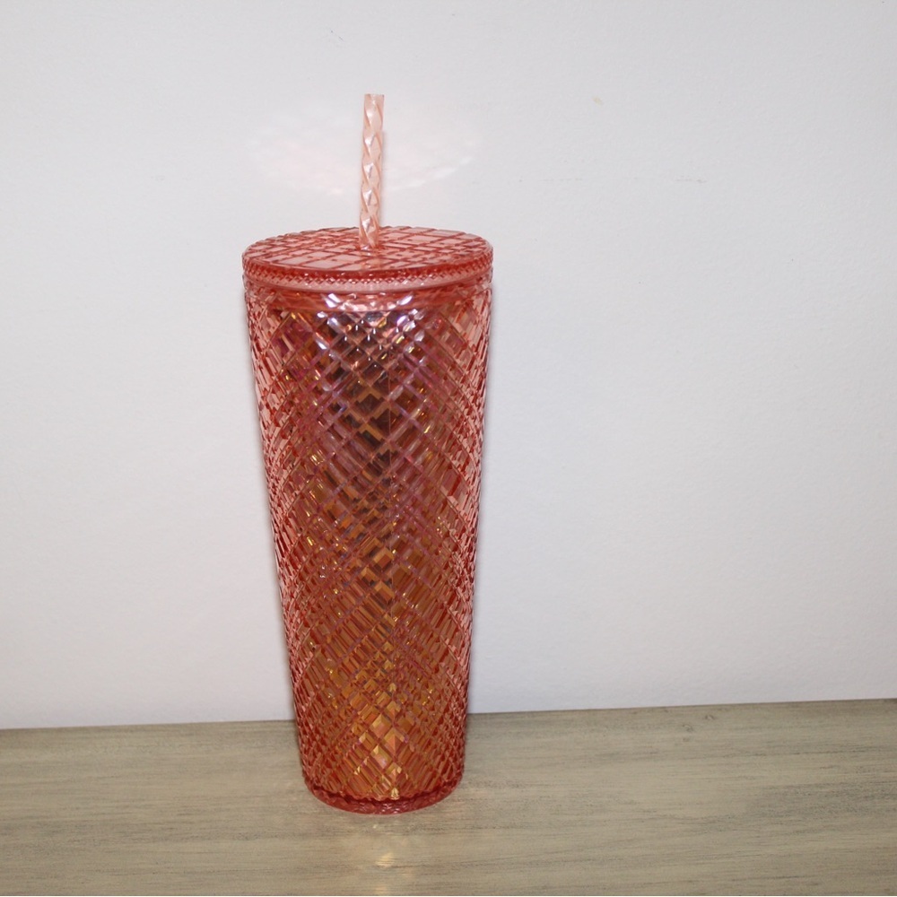 Starbucks 2021 Holiday Jeweled Studded Rose Gold 24oz Tumbler Cold Cup - Picture 3 of 6